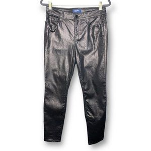 Old Navy Size 8 Rockstar Metallic Silver Bronze Stretch Skinny Jeans Festive